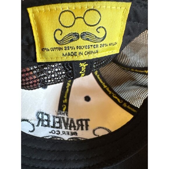 The Traveler Beer Co. Black Yellow Meshback Hat Cap Adjustable - Picture 5 of 5
